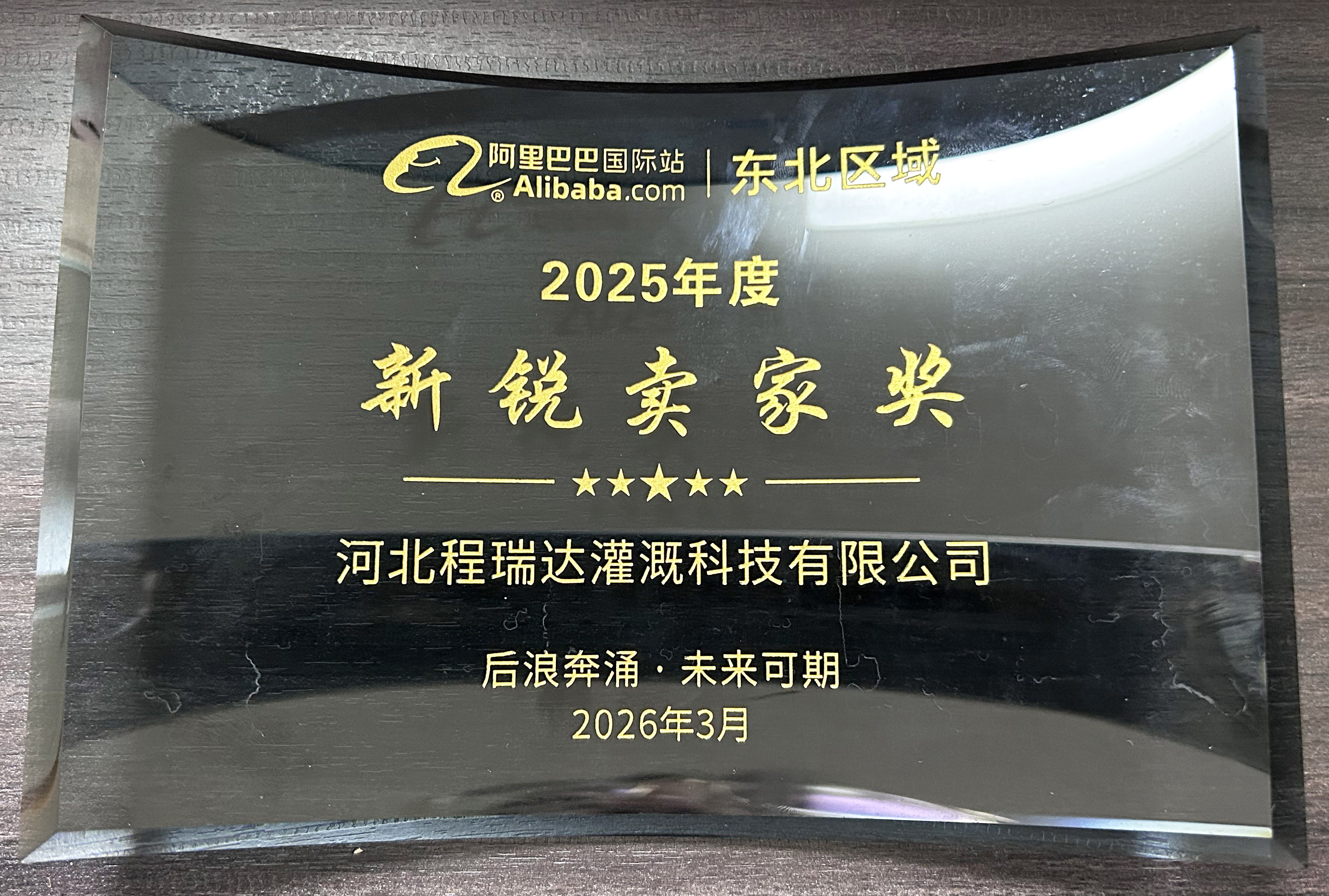 鄂尔多斯程瑞达灌溉 | 荣获阿里国际站新锐卖家奖